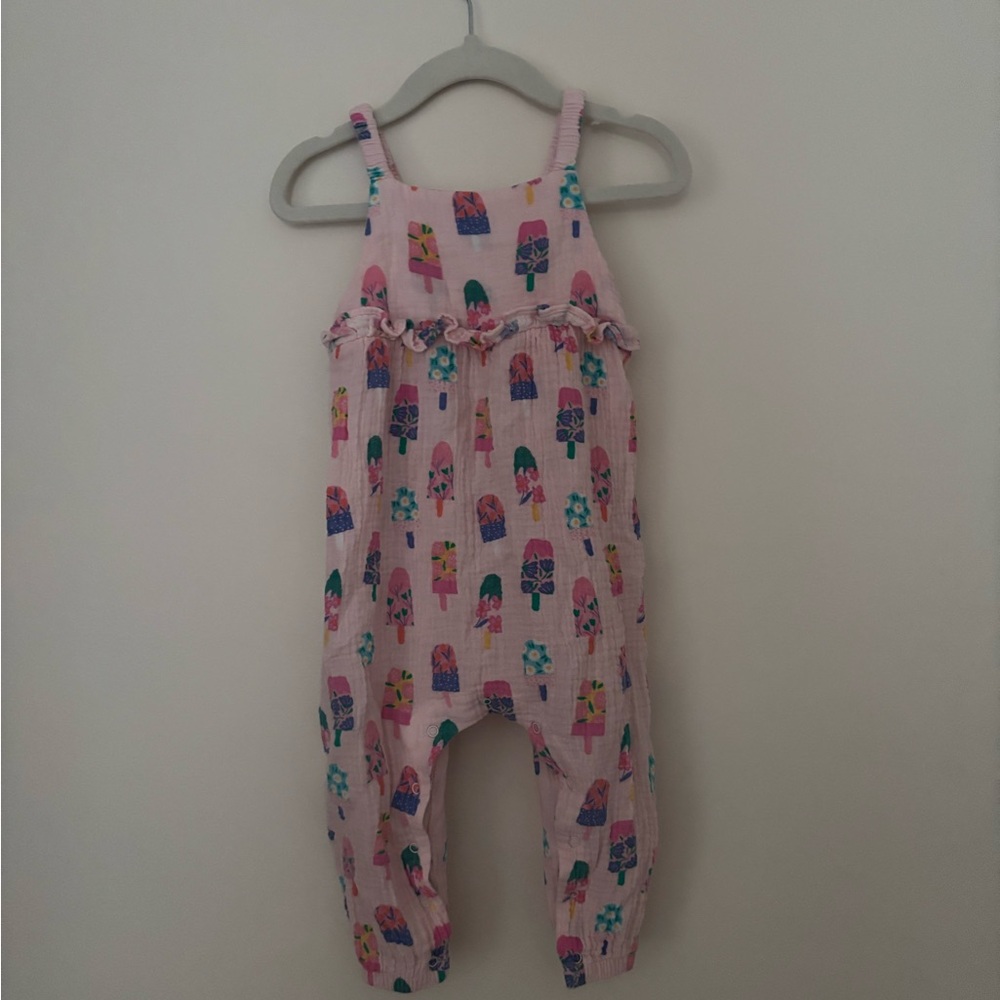 Angel Dear Pink Popsicle Print One-Piece